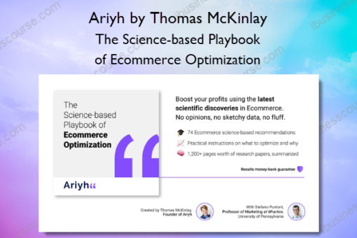 The Science based Playbook of Ecommerce Optimization