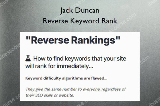 Reverse Keyword Rank – Jack Duncan